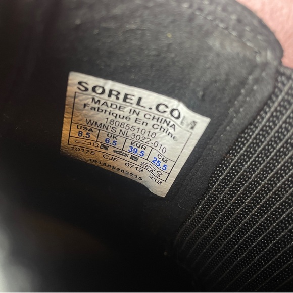 Sorel Joan Of Arctic II Wedge Chelsea Boot Black Womens Size 8.5 NL3022-010 - Picture 5 of 7